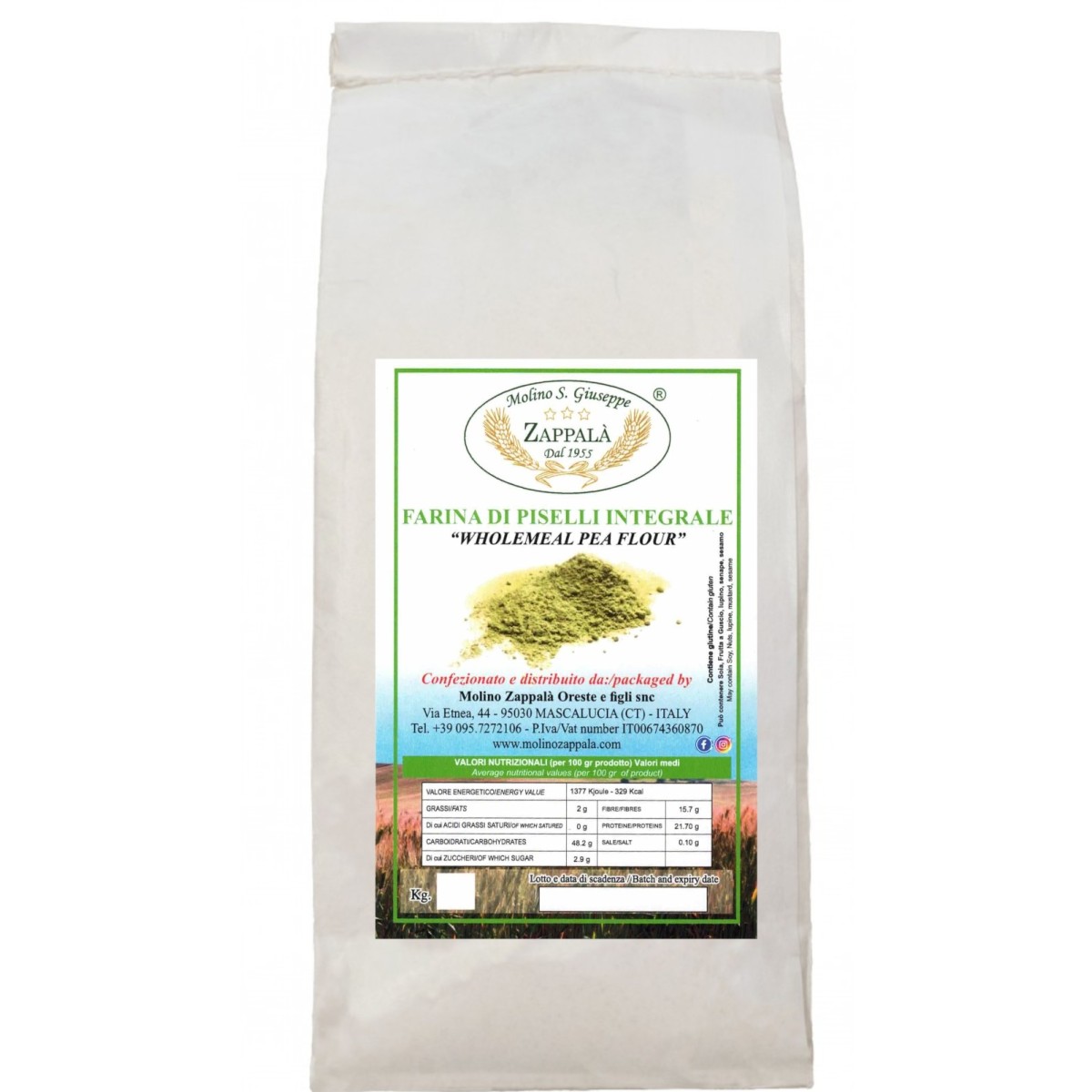 5 Kg de Harina Integral de Guisantes