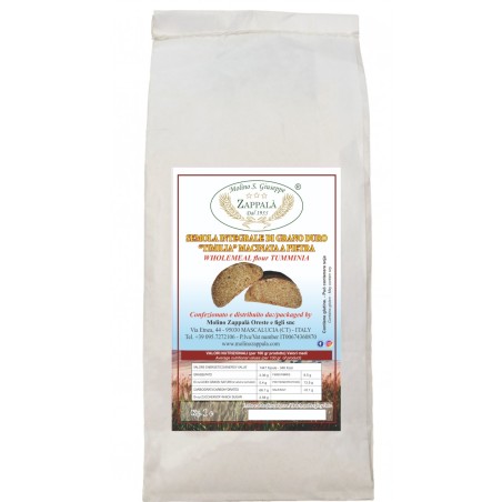 1 kg Wholemeal Tumminia Semolina – Stone-Ground – Molino Zappalà