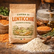 25 Kg Farina di Lenticchie Italiane (molitura a pietra)