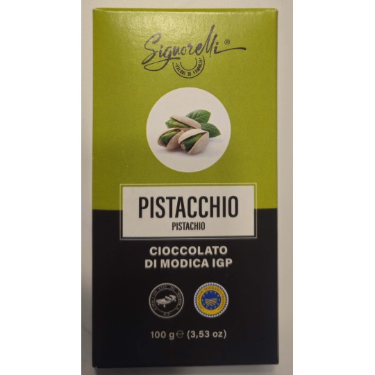 100 gr Cacao al Pistacchio - Cioccolato di Modica IGP