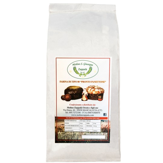 5 kg Panettone Ready Mix – Type 00 Soft Wheat Flour – Molino Zappalà