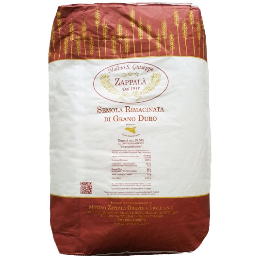25 kg Special Remilled Sicilian Durum Wheat Semolina – Molino Zappalà