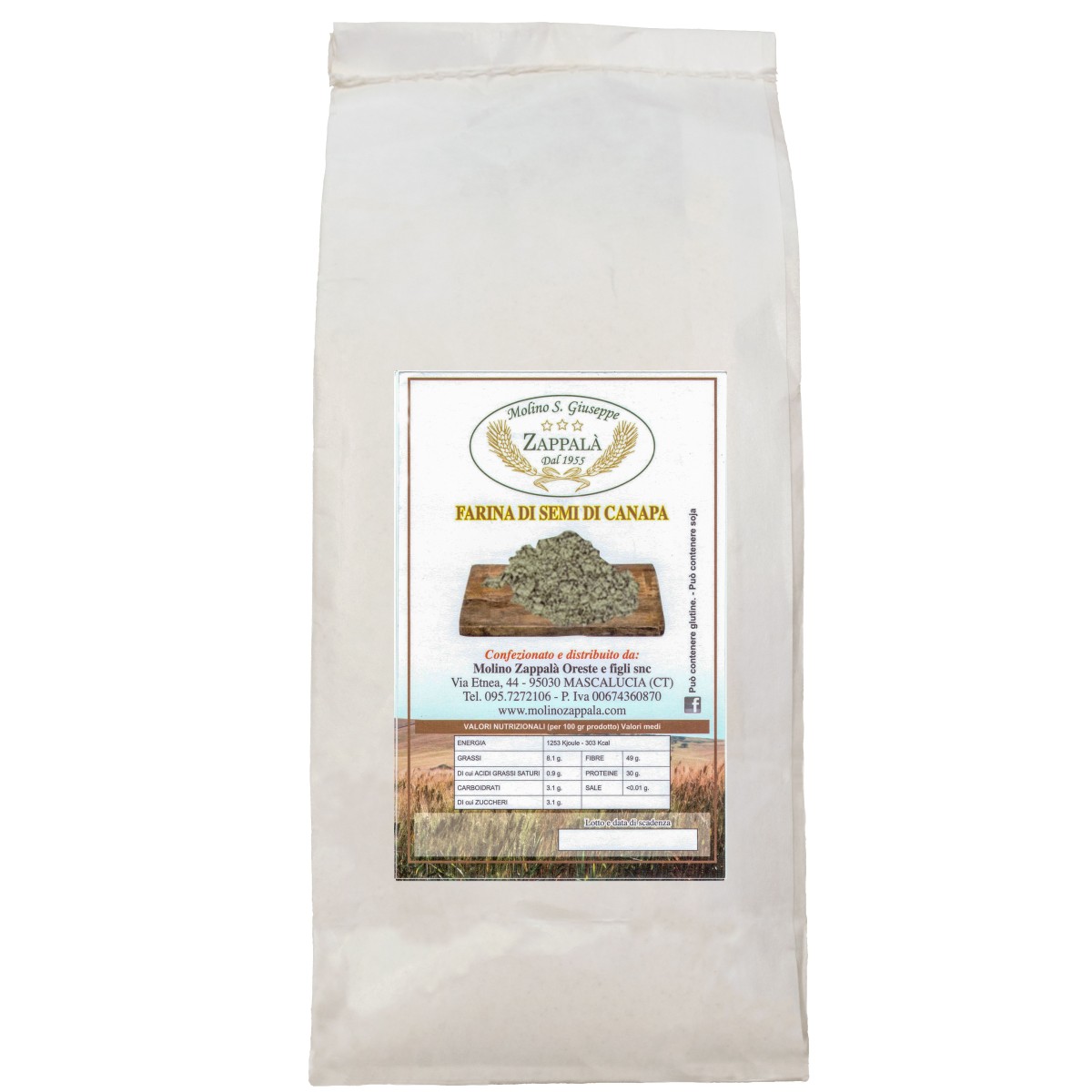 1 Kg Farina di Semi di Canapa