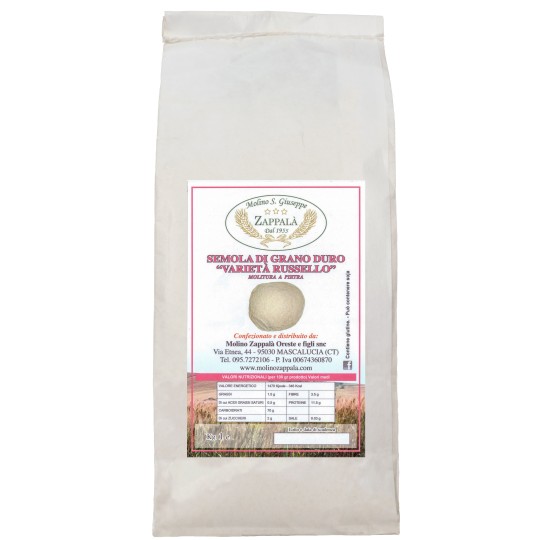 1Kg de harina RUSSELLO (molida a la piedra) - Molino Zappalà
