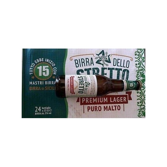 24x33cl Birra Dello Stretto 33cl "premium Lager" Puro Malto