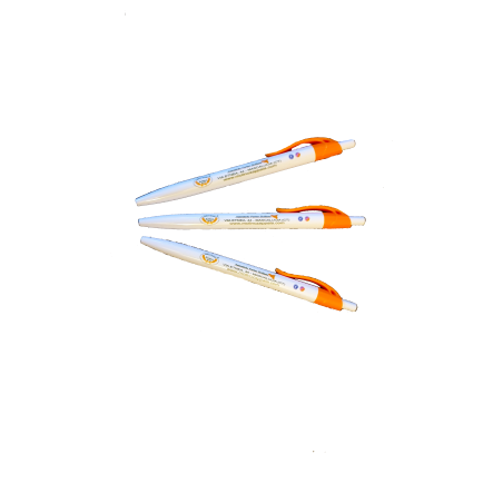 3pz. Ballpoint pens with colored clips Molino Zappala '